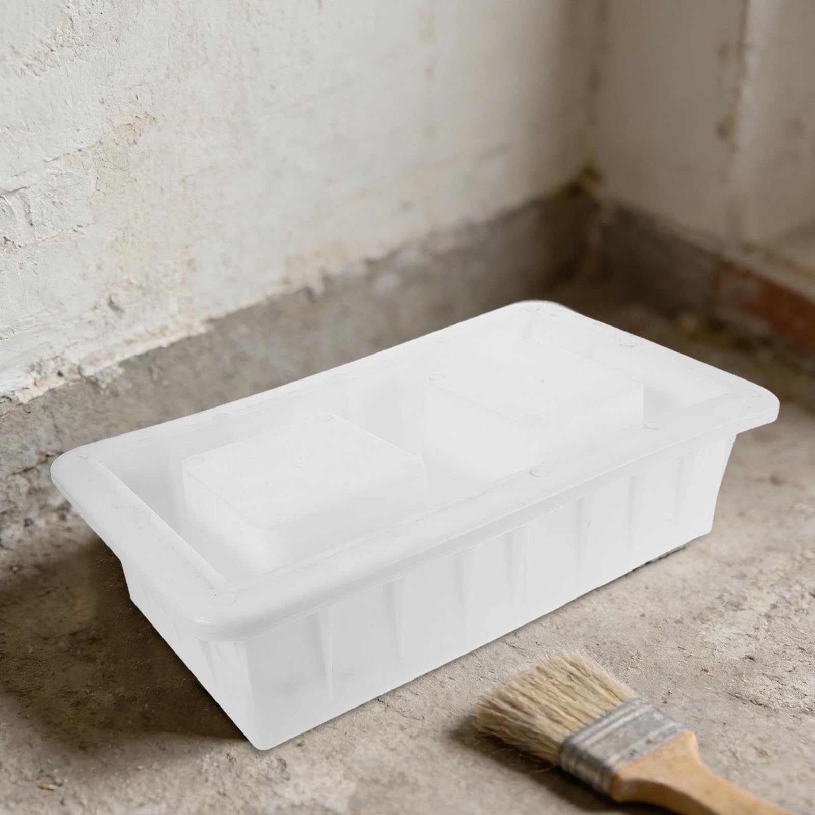 BESPORTBLE Molde de Ladrillo Hueco de Plástico Blanco Diseño de Doble Cavidad Optimizado para Tareas de Paisajismo y Pavimentación Ligera
