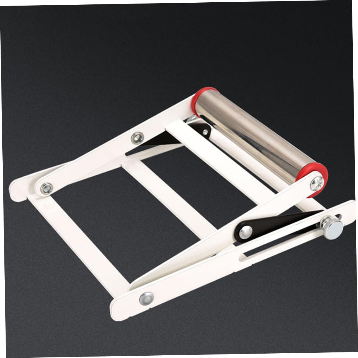 Adjustable Cutting Machine Support Frame with Anti-slip Teeth Metal Stand Portable Material Holder for Workshop and Outdoor Cutting Tasks