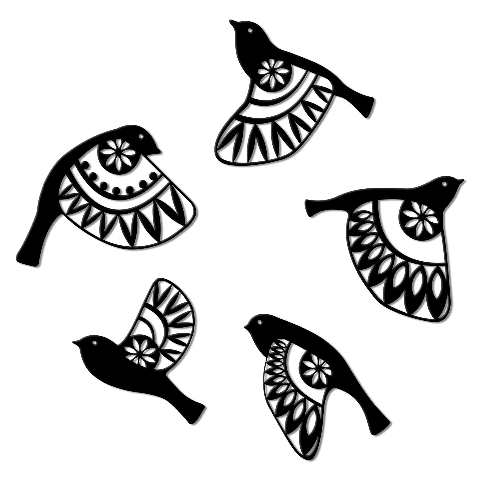 Metal Bird Wall Art for Bathroom - Farmhouse Rustic Flying Birds Wall Decor Arts - Folk Scandinavian Great Gift Home Decor for Indoor Outdoor Yard (