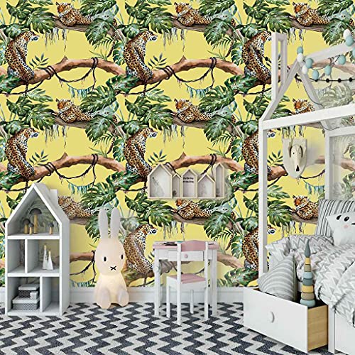 Papier peint léopard jungle autocollant poster mural 3D