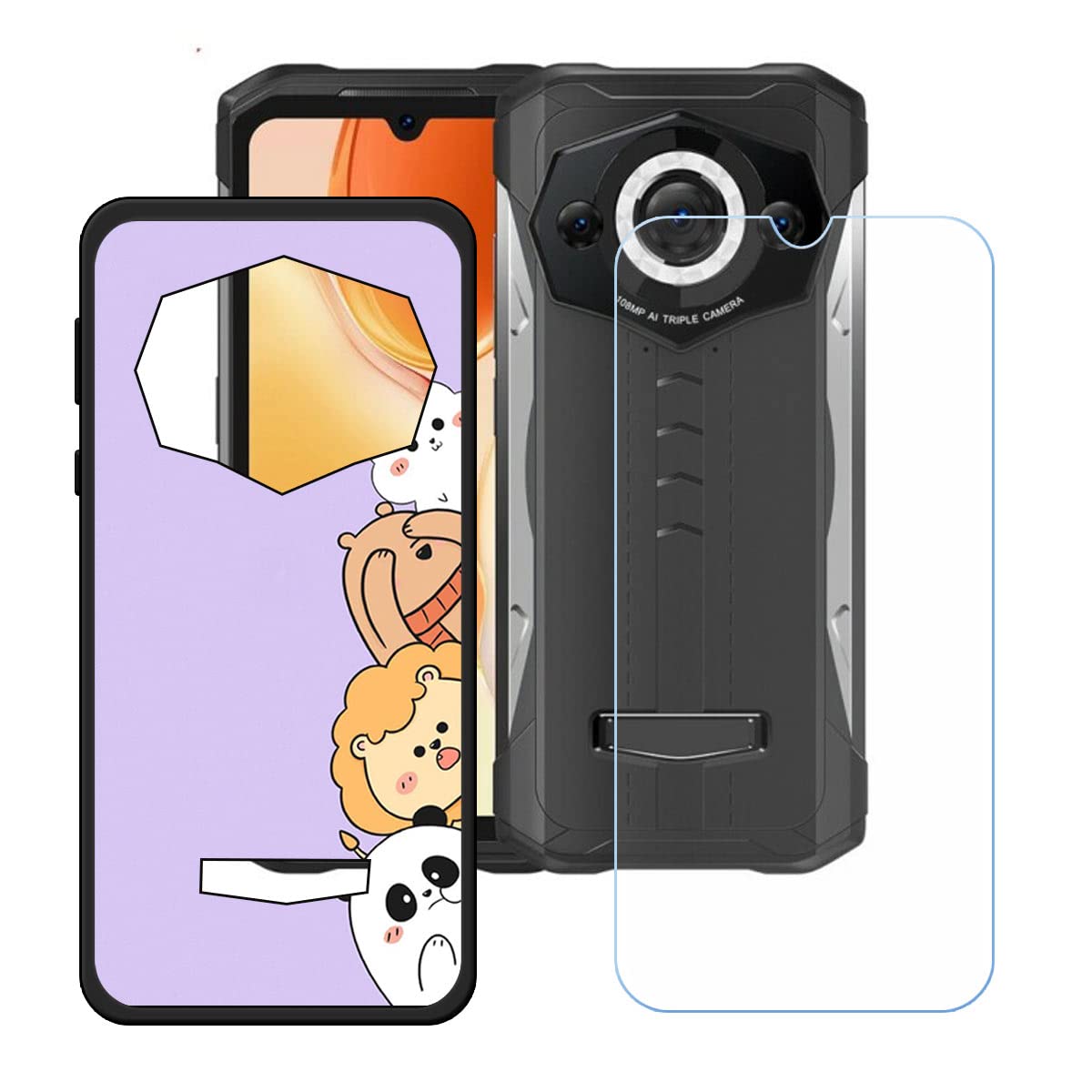 Cover Trasparente Per Doogee S99/S99 Pro + 3 Pellicole Vetro Temperato: Custodia Morbida TPU Ultra Sottile - 3