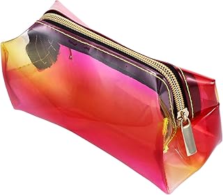 FRCOLOR 1Pc Tpu Bolsa De Cosméticos Bolsa De Cosméticos De Viagem Bolsa De Pincel De Maquiagem Bolsa De Maquiagem Pequena Bolsa De Maquiagem Vermelha Organizador De Maquiagem Portátil