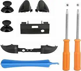 Veanic Kit de Substituição de Botões Lb Rb Lt Rt Bumper Tigger Button Shoulder com Barra Superior Central E Capas Analógicas para Controle do Xbox Series Xs