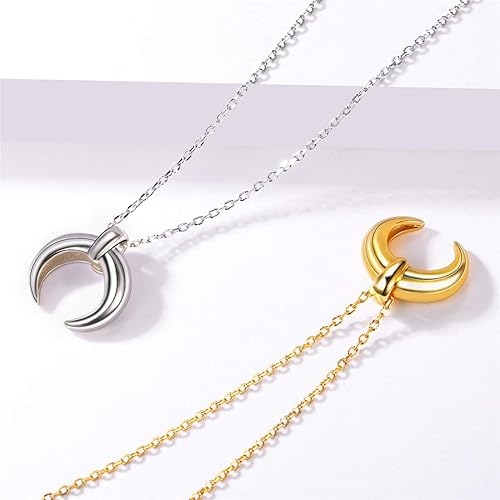 Miniatura 8 de ChicSilver Coin Necklace Sterling Silver Vintage Round Circle Disc Dainty Coin Pendant Necklaces for Women (with Gift Box)