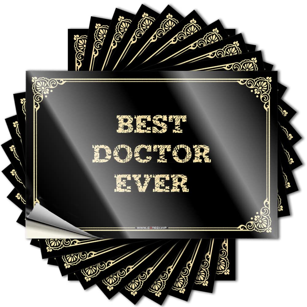 Decor for Man Cave Fun Tattoos - Best Doctor Ever Removable Decal Cover Easy Peel for Friends(6X9CM)