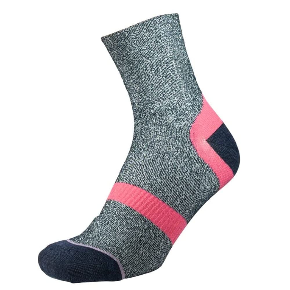 1000 Mile Approach Repreve Double Layer Sock Navy Marl Mauve LS