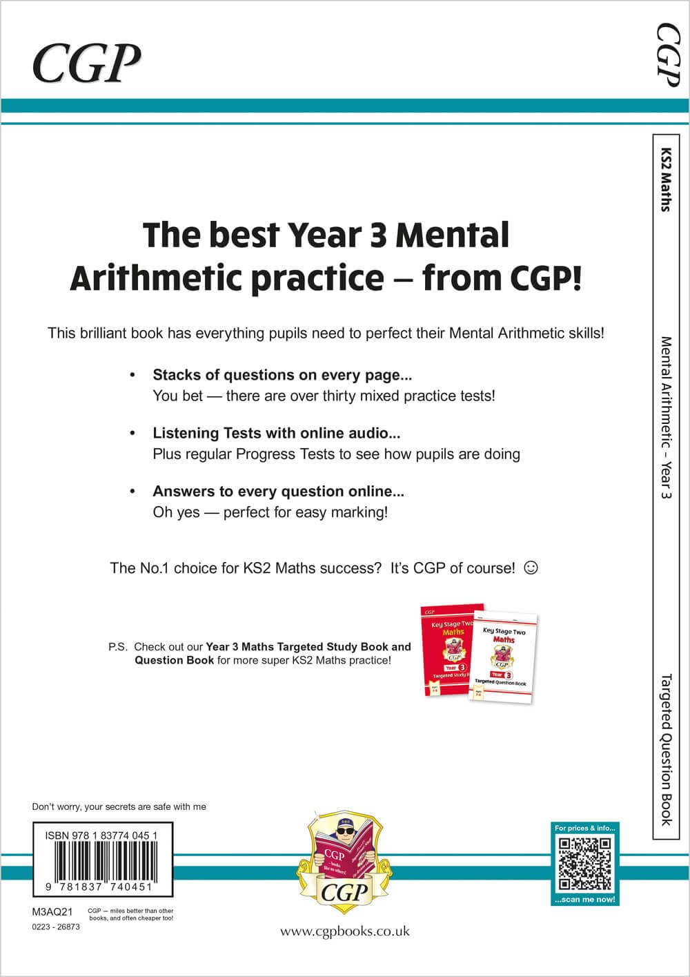 KS2 Maths Year 3 Mental Arithmetic Targeted Question Book (includes Online Answers & Audio Tests)