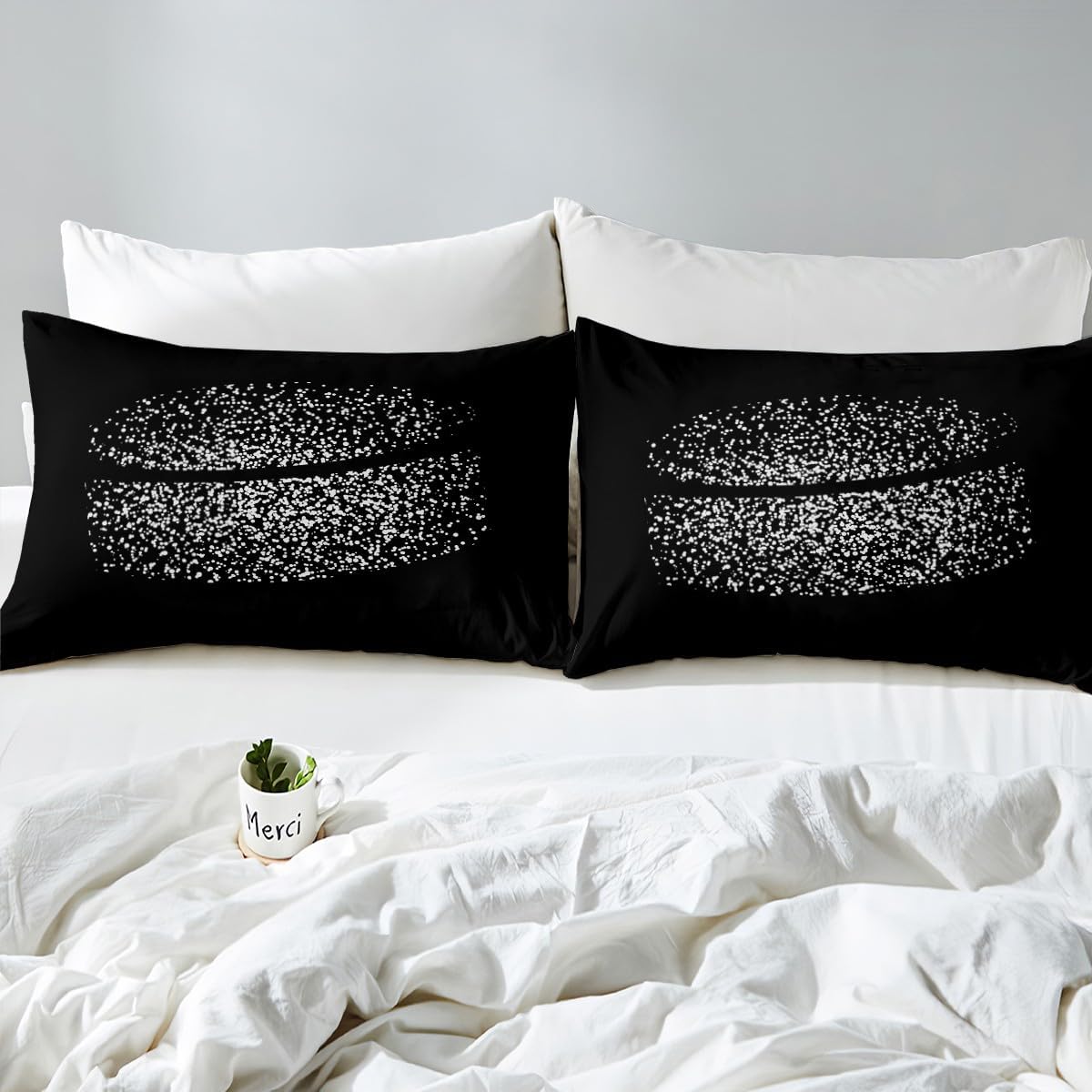 Ice Hoceky Fitted Sheet Full Size Sports Gaming Bedding Set Black White Sheet Set,Abstract Hoceky Bed Cover Ultra Soft Breathable Bedding 3 Pcs for Kids Teens Boys