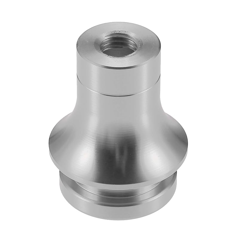 Adaptador de manopla de câmbio M10x1.25 em liga de alumínio prata VekAuto