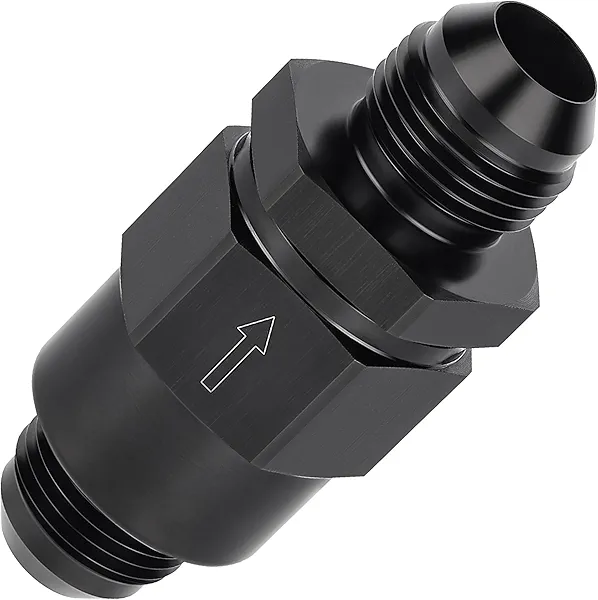 EVIL ENERGY 10AN Male Non Return One Way Check Valve Fitting Aluminum Black