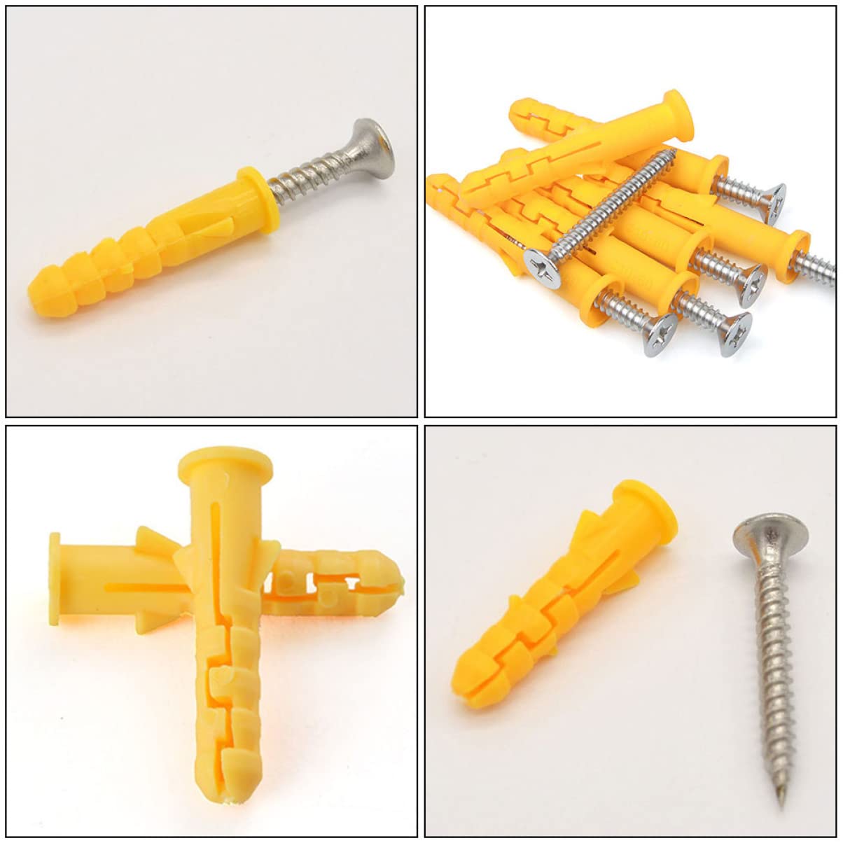 Dadi e bulloni, set di dadi e bulloni, tubo di espansione da 200 pezzi Tasselli for viti in plastica Kit di riparazione for cartongesso Kit bulloni di ancoraggio in plastica Viti