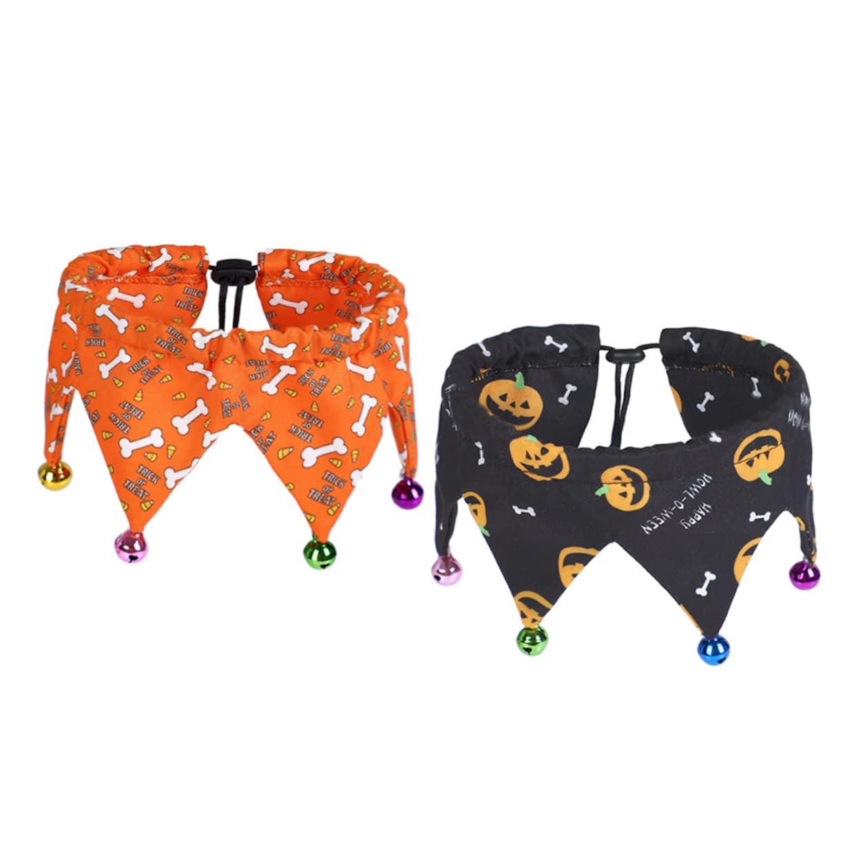Toddmomy 6pièces Collier Ajustable pour Animaux De Compagnie avec Clochettes Lot de Halloween pour Chien Et Chat Orange Noir