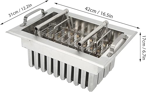 Miniatura 2 de 40 moldes de paletas de acero inoxidable con soporte, máquina de helados de congelación rápida para paletas de hielo caseras