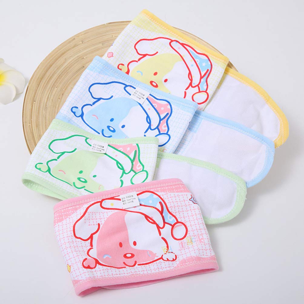 EXCEART 4 Unids Banda De Ombligo Para Bebé Ajustable Cinturón De Protección Del Ombligo Banda De Para Recién Nacido Con Diseño De Dibujos Animados Suave Y Cómodo Para Uso Diario