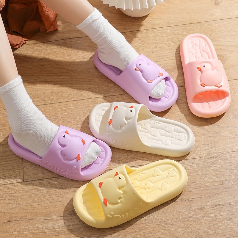 Loizziuy Duck Sandals Summer Cute Animal Sandals Fashion Flat Transparent Indoor Outdoor Wear Non-slip Beach Slippers2