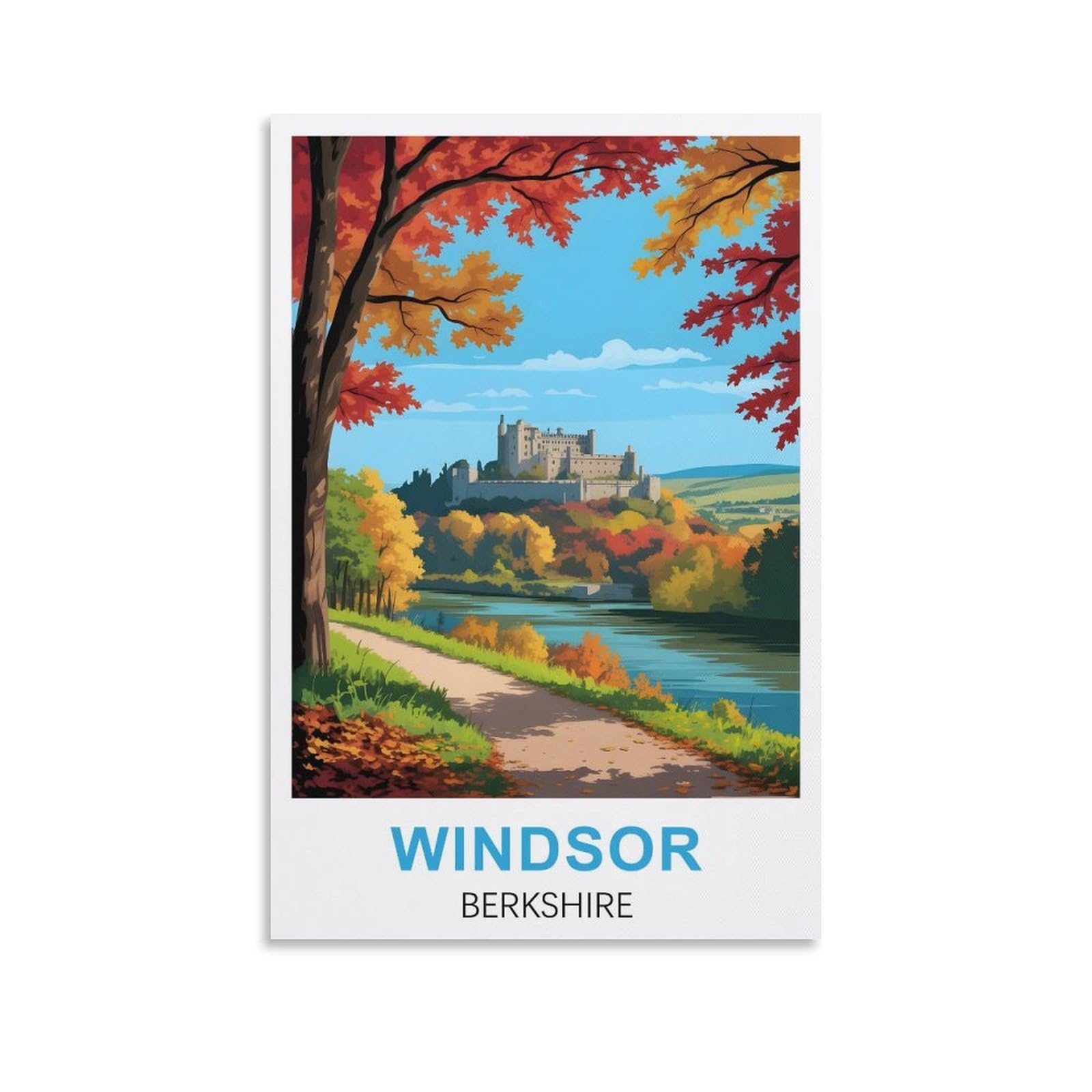 Ezmlfa S233 Diy 5D Diamond Art Painting Kits,Windsor Berkshire Colourful Rhinestone Diamond Arts Kits For Beginners, Perfect Home Wall Decor Gifts 40X40cm