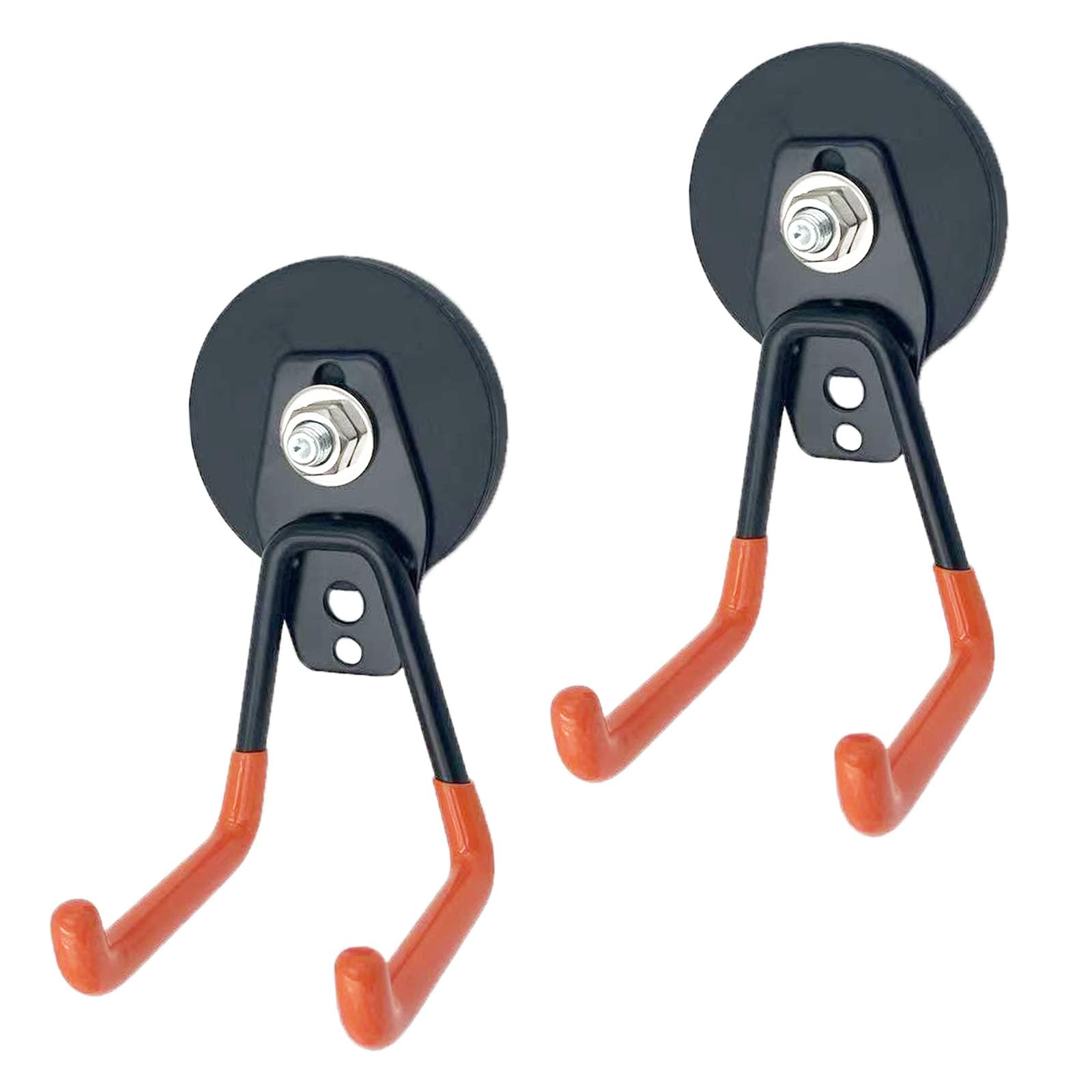 2 ganci magnetici heavy-duty per garage, grandi e potenti, per trapani elettrici, attrezzi da giardino, tubi, pannelli forati – uso interno/esterno