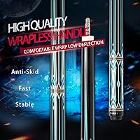 Vista 5 de CUPPA Tecnología Taco de piscina con eje de fibra de carbono de baja desviación,Juego de caja negra para taco de piscina