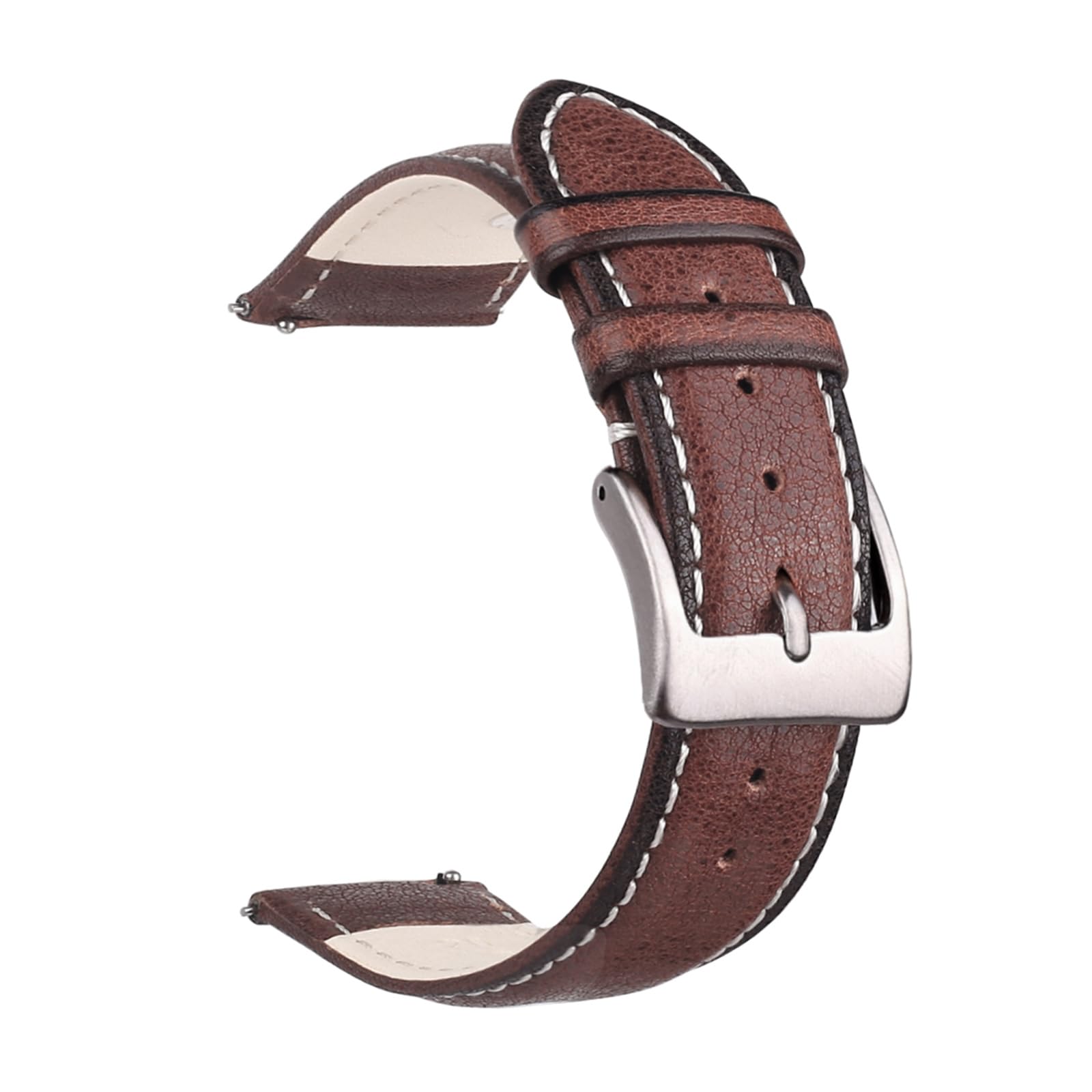 Berfine Top Grain Leather Watch Band, Quick Release Watch Strap, Choice of Width-18mm 20mm 22mm