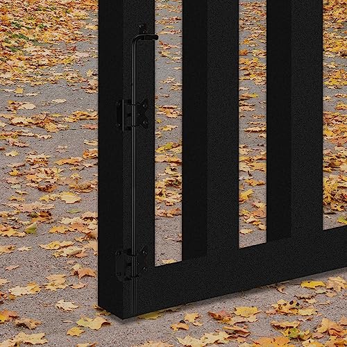 36" Heavy Duty Cane Bolt Gate Drop Rod Gate Drop Pin Upgraded Lockable Drop Bolt for Gate Safe, Solid Steel Gate Hardware Holding Wooden Vinyl Metal Fence Gates with Black Finish by EVCUHASL - Image 3