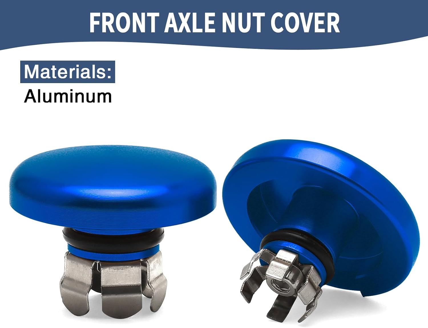 Front Axle Nut Covers Smooth Axle Nut Caps Fit For Harley Touring 2025-later Street Glide Ultra FLHXU 2024-later CVO Road Glide ST FLHX FLTRX FLTRXSTSE 2023-later CVO FLHXSE FLTRXSE (Blue)