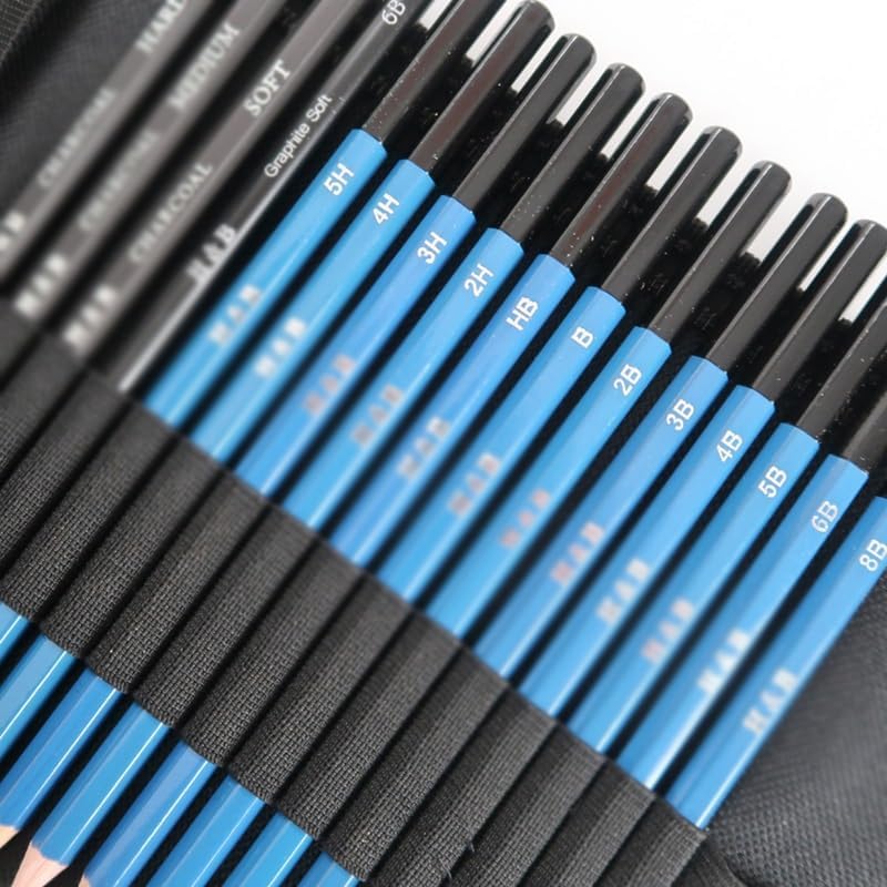 33 Piece Sketch Drawing Pencil Set For Beginners Art Stationery image 4