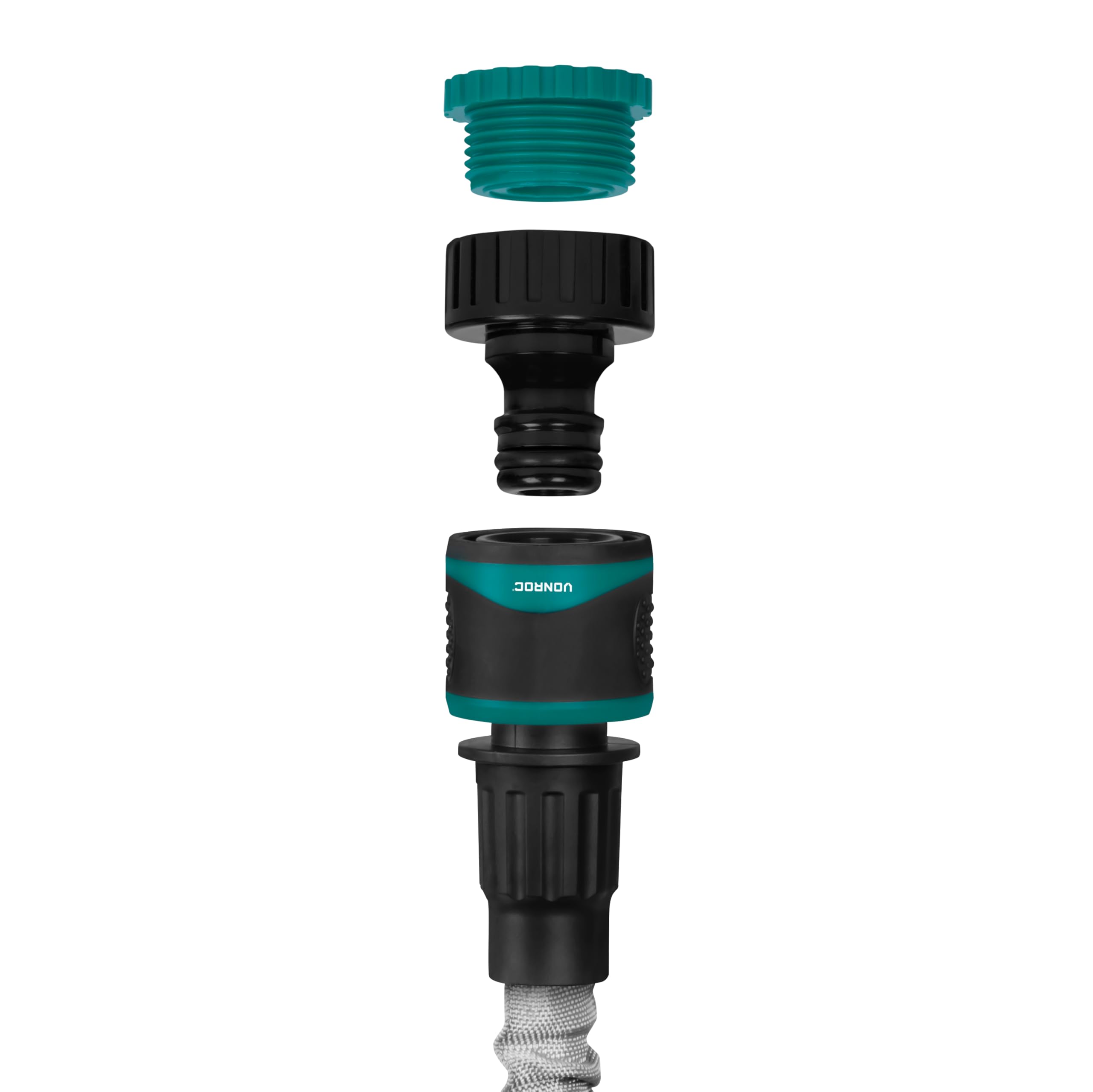 VONROC Tuyau d’Arrosage Flexible 30m – Tuyau d'Arrosage + Support Mural, Buse Réglable et Raccords de Tuyau Avec & Sans Arrêt d'Eau - Tuyau d'Arrosage Extensible Compact, Léger & Jet Puissant
