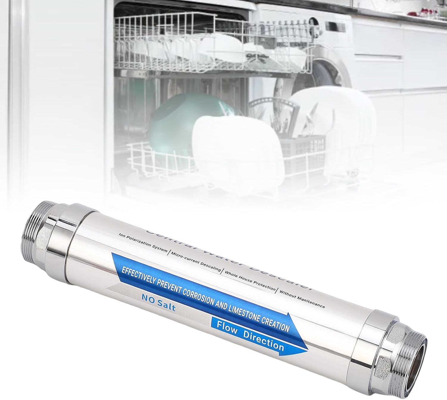 Xiuganpo Magnetic Water Descaler installed near a dishwasher