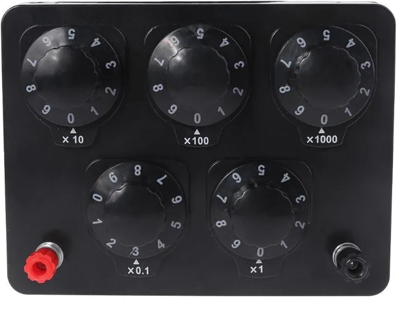 1Pcs Black Resistance Box Iron Variable Decade Resistor Resistance Box 0-9999.9 Ohm 165X125X60Mm forPhysical Teaching