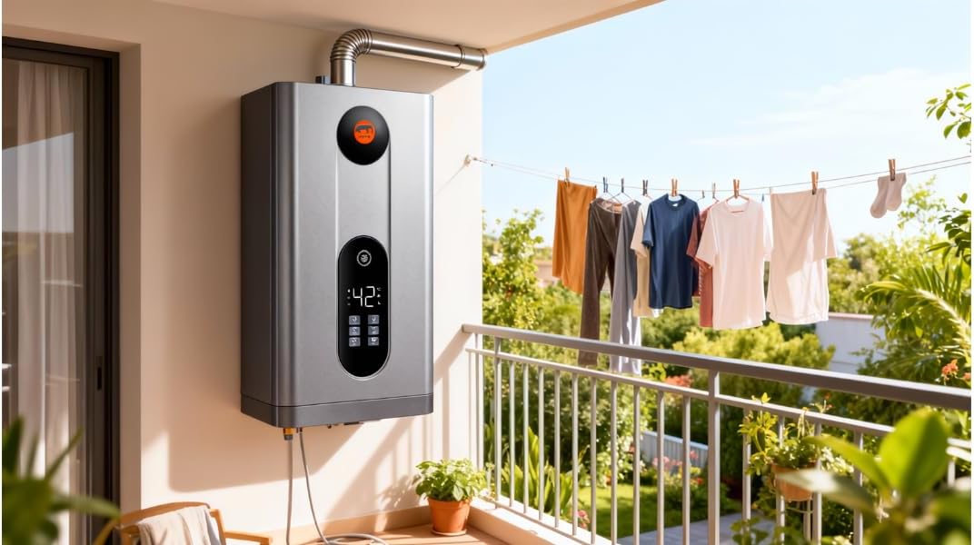 16L 4.3 GPM Natural Gas Tankless Water Heater, 130,000 BTU Indoor Instant Hot Water Heater with Digital Display, CSA Certified On Demand Gas Water Heater for Whole House, 2-3 Bathrooms