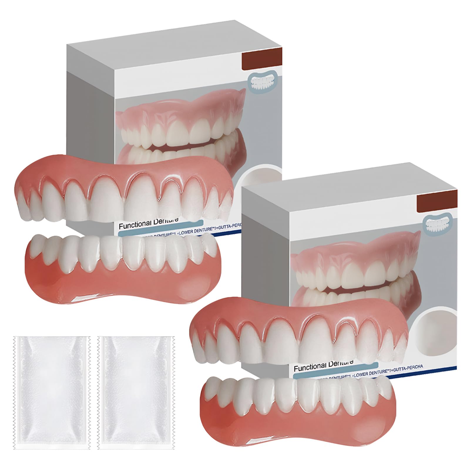 4 Stck Zahnprothesen Set Zahnersatz Prothese Komplett Falsche Zhne Zum  Aufstecken Gebiss Zahnersatz Zum Aufstecken Zahnprothese Knstliche Zhne  Zahn Prothese Comprend Haut Et Bas Mit 2 Zahnkleber : Amazon.de: Drogerie &  Krperpflege
