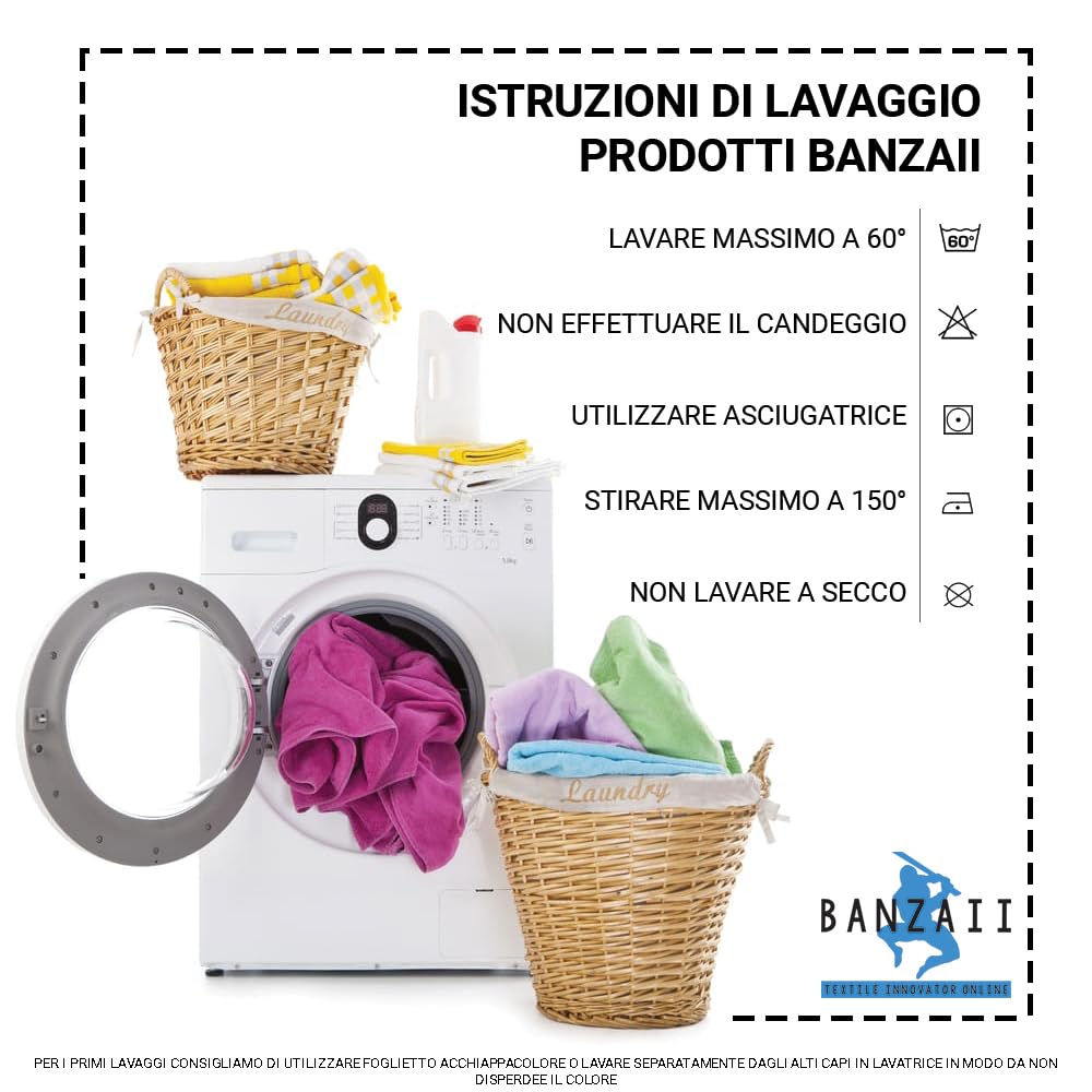Banzaii Completo Lenzuola Matrimoniale 100% Puro Cotone Alta qualità Made in Italy (per materassi 160/170 cm, altezza fino a 30 cm) Bianco