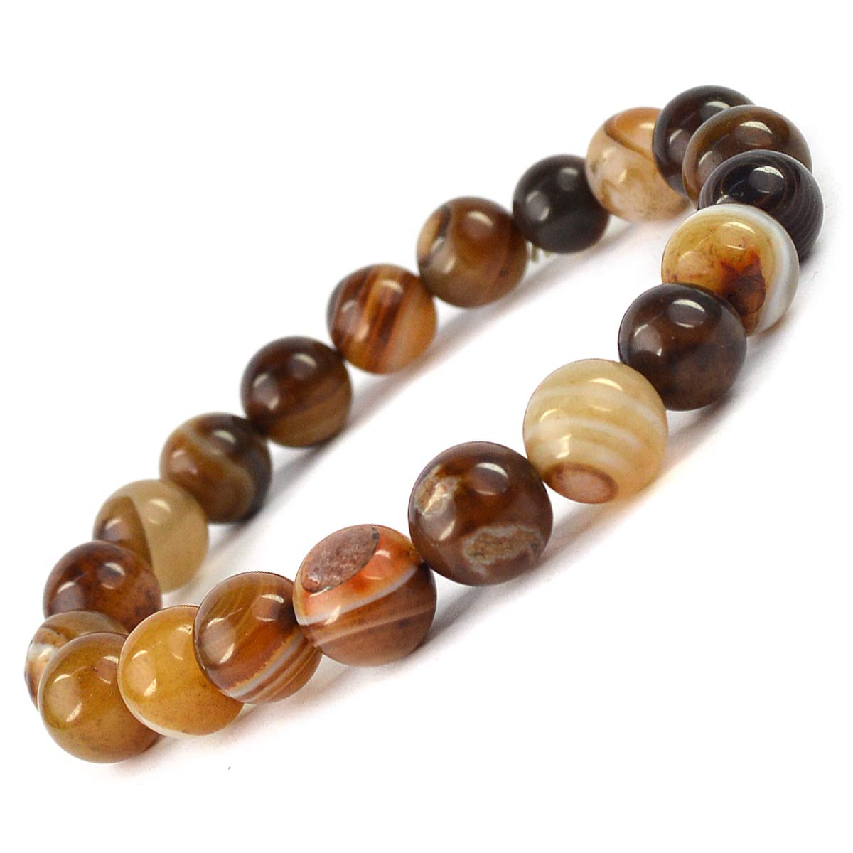 Reiki Crystal Products Natural Brown Botswana Agate Bracelet Crystal Stone 10 mm Round Bead Bracelet for Reiki Healing and Crystal Healing Stones (Color : Multi) (B08TLX8B39) Amazon Price History, Amazon Price Tracker
