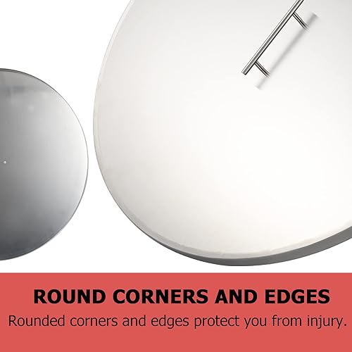 Miniatura 5 de Dardoo Tapa para hoguera de acero inoxidable de 22 pulgadas, cubierta redonda con mango grueso, cubierta para quemador de hoguera adecuada para