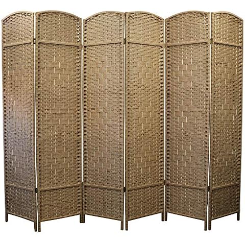 Natural 6 Panel Folding Room Divider Cover