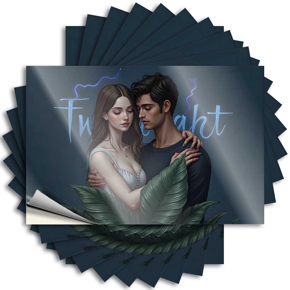 Quote Outdoor Porch Decor | Fluffy Bottle Twilight Romance: A Whisper of Love in The Night for Layered(8X12CM)