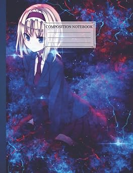 Composition NoteBook Touhou 22 | 8.5 x 11 In | 110 Pages Basics College Ruled Halloween Horror, Work From Home For Children Women Girls College Students Office School