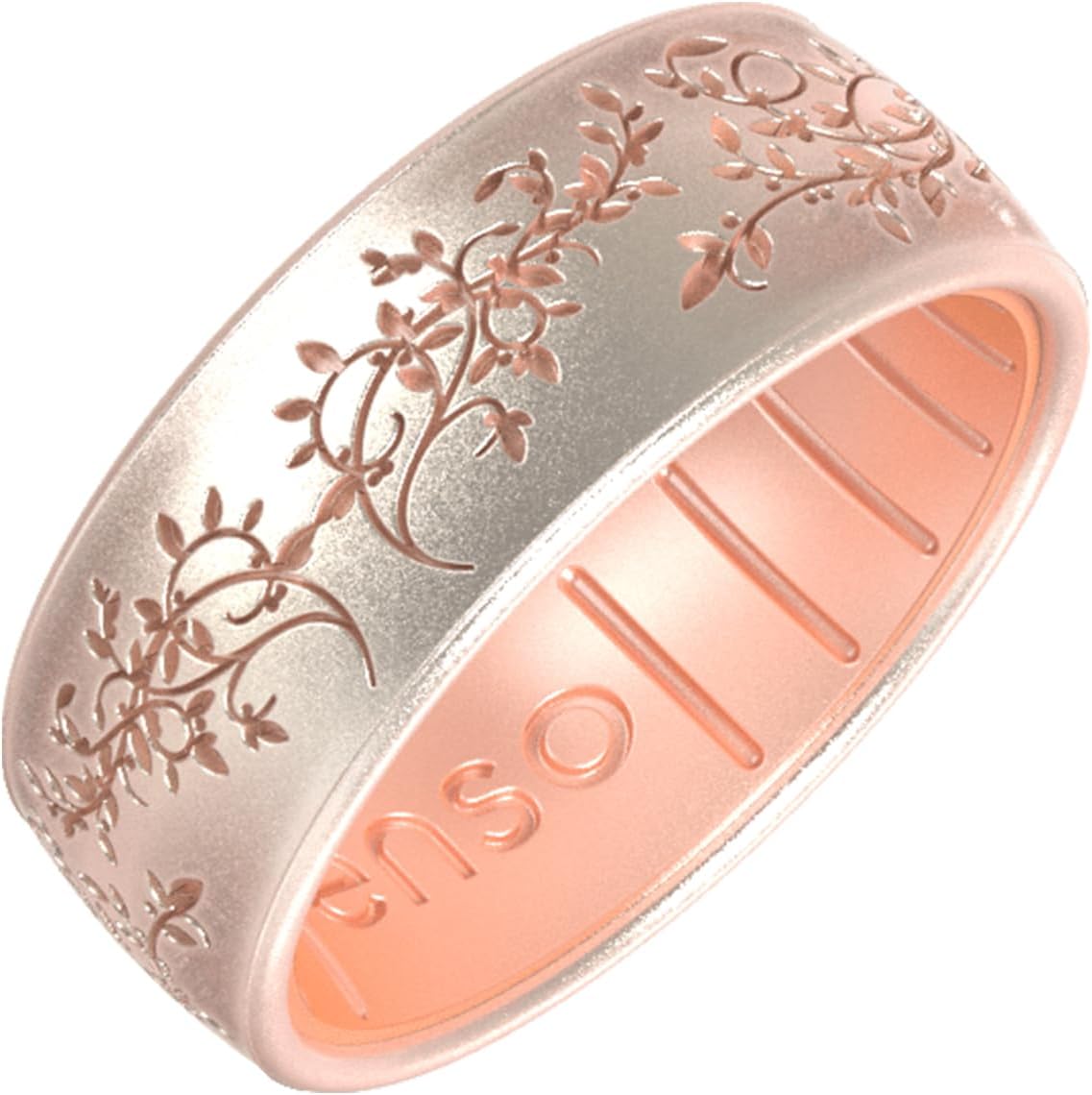 Enso Rings Etched Marquee Silicone Ring - Ultra Comfortable Holiday Rings - Image 2