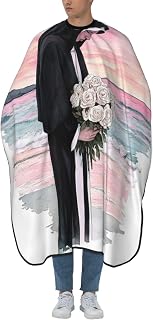 Watercolor Catholic Nun In Prayer White Roses Hair Cutting Apron,Salon Barber Apron For Adult