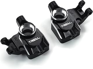 TREAL UTB18 Capra Aluminum 7075 Front Steering Knuckles Inner Portal Covers Set (2P) Upgrades (Black)