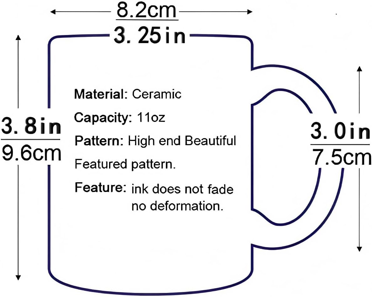 VUFVOID Ceramic Coffee Mug Face Funny Mug, 11 Oz (MAN FACE)