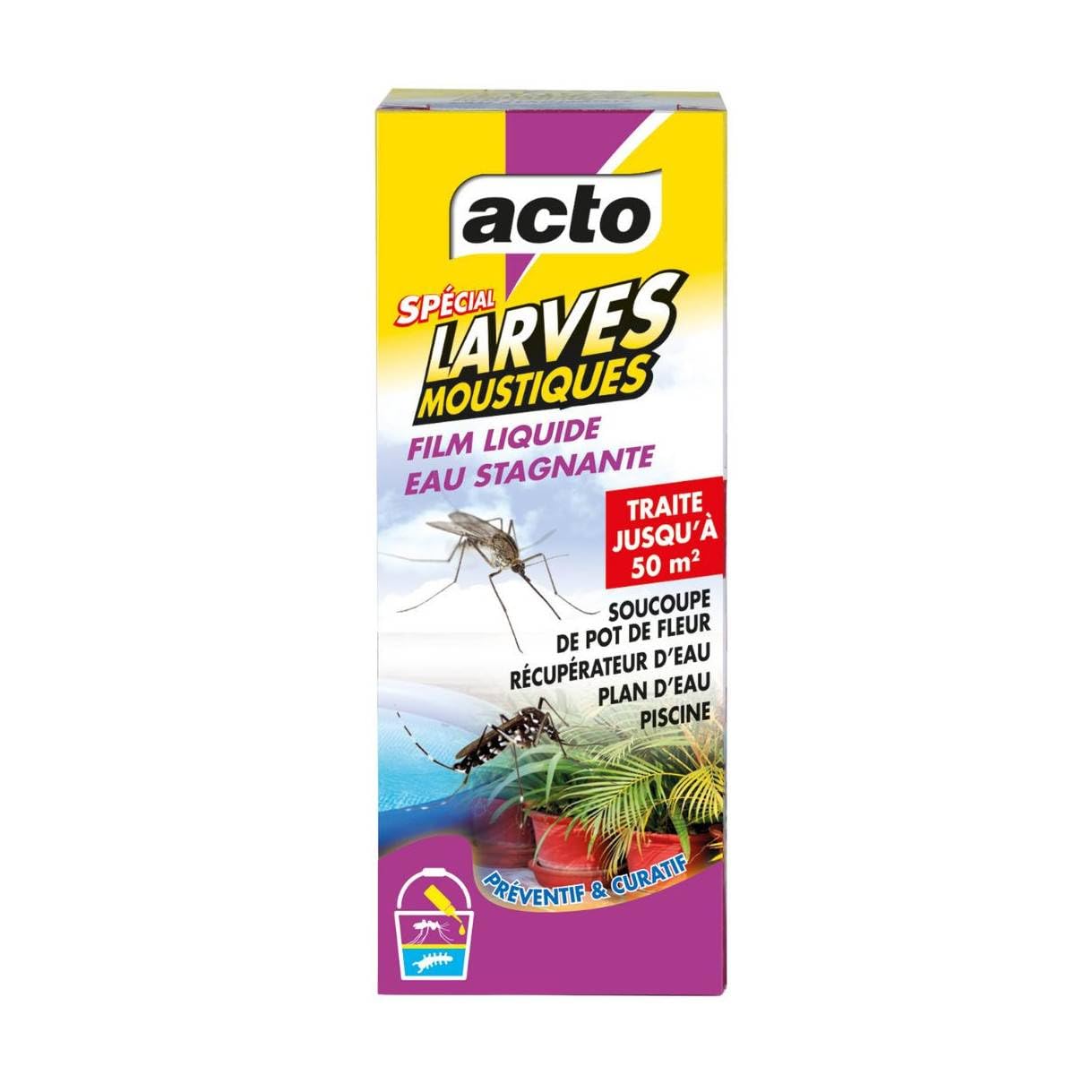 Larves moustiques ACTO : traitement anti-moustique écologique pour bassin et eau stagnante