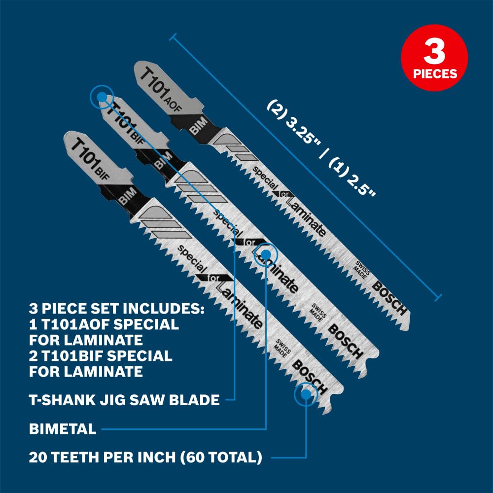 BOSCH Jig Saw Blades - Flooring Cut Set -2 BOSCH Jig Saw Blades - Flooring Cut Set -2