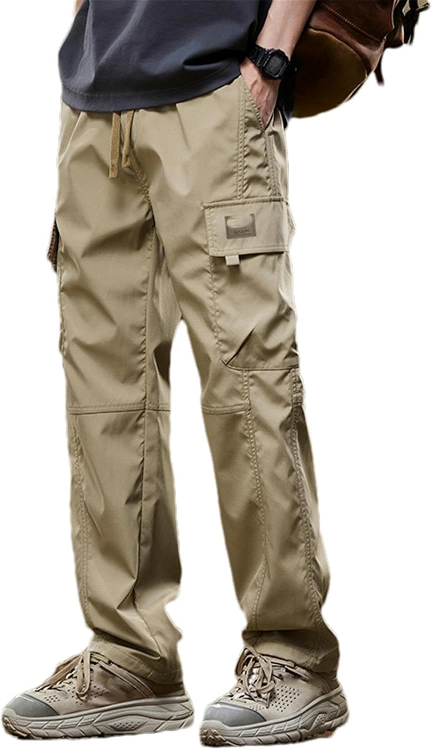 Men's Multi-Pocket Overalls Loose Straight Breathable Outdoor Casual Sports Pants