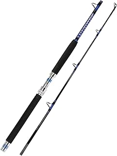 Fiblink 1-Piece/ 2-Piece Saltwater Offshore Trolling Rod Big Game Rod Conventional Boat Fishing Pole