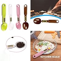 Vista 6 de Báscula electrónica de cuchara de alimentos de 17.64 oz/0.00 oz con peso para gramos y onzas, báscula digital de cocina con mango y boquilla