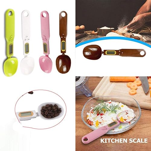 Miniatura 6 de Báscula electrónica de cuchara de alimentos de 17.64 oz0.00 oz con peso para gramos y onzas, báscula digital de cocina con mango y boquilla para