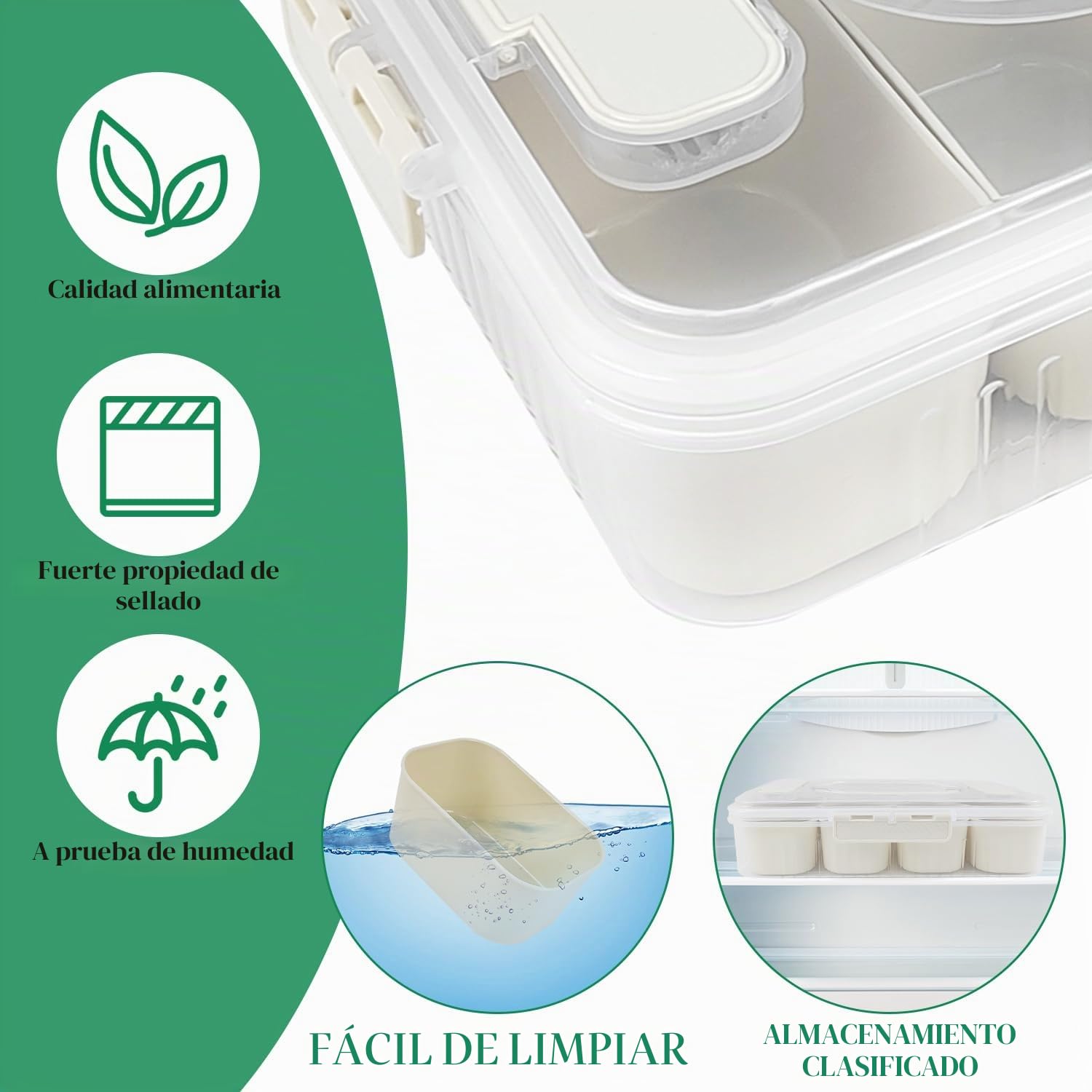 2 cajas de aperitivos con 8 compartimentos con 8 tenedores, plato de aperitivos con tapa y asa, cuenco para aperitivos, organizador para aperitivos, dulces, frutos secos, frutas, especias, caja de