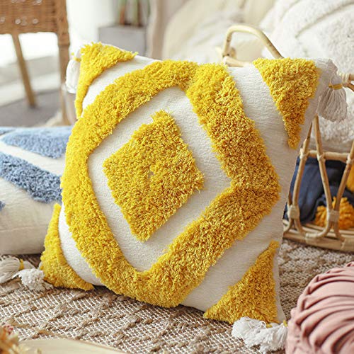 Housse de coussin losanges anti-plis avec fermeture éclair invisible