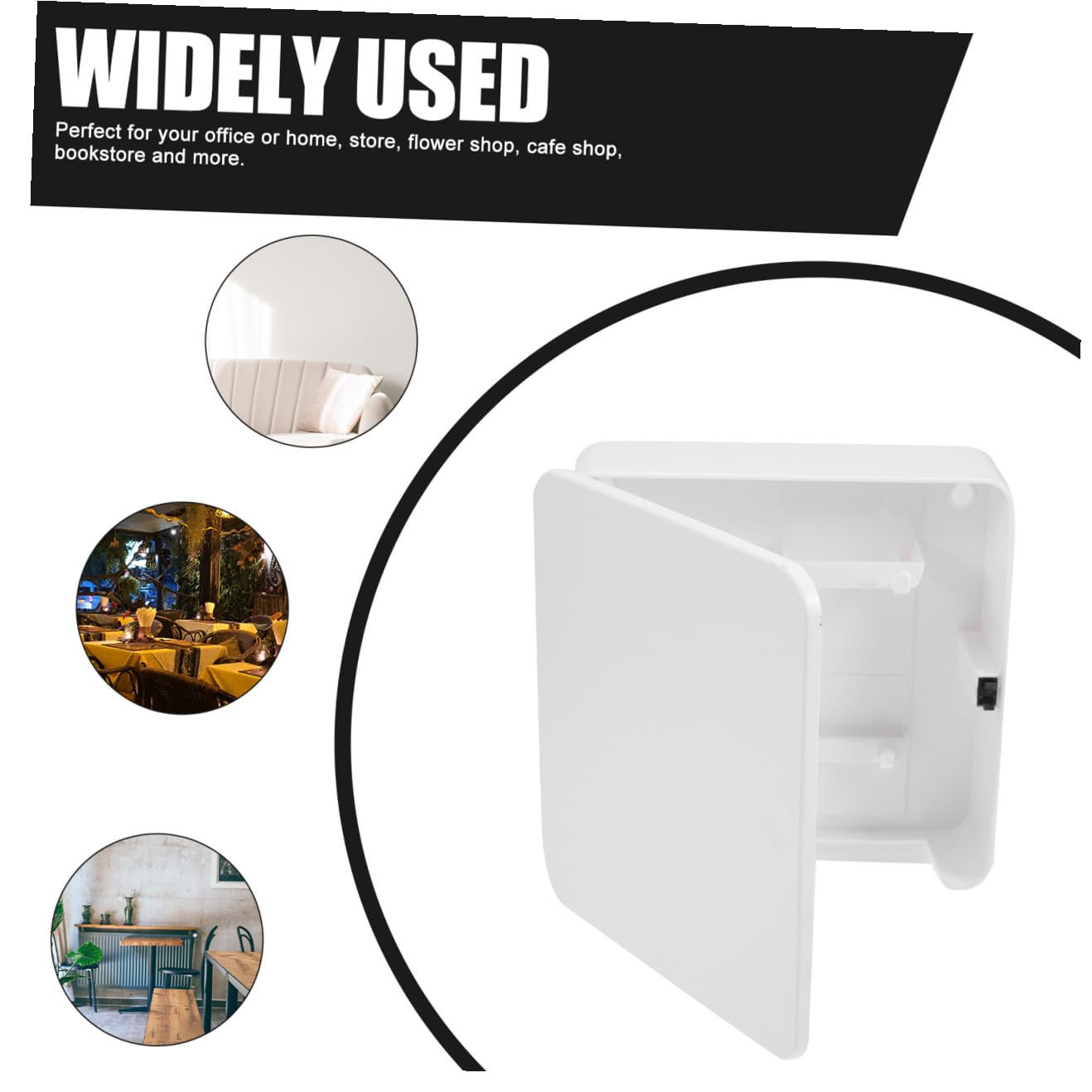 DECHOUS Portachiavi da Parete Magnetico Bianco in Plastico per Casa | Vano per Lettere, Fissaggio senza Fori, Stile Moderno e Aspetto Elegante, Uso in Fioreria e Libreria
